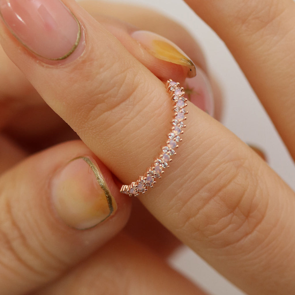 Moonstone cubic ring